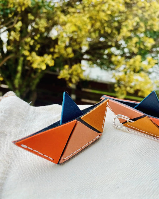 Sailing Dreams Leather Brooch