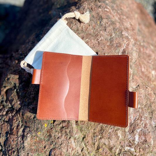 A6 Handcrafted Leather Traveller's Notebook Cover | Passport Case