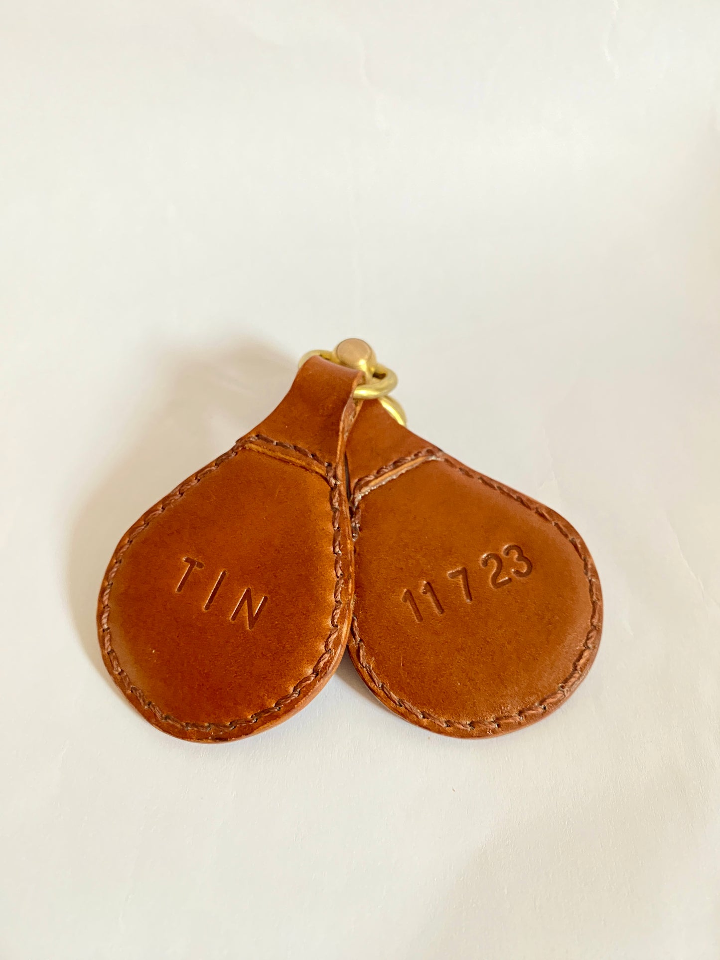 Personalised Leather Keyring Tag