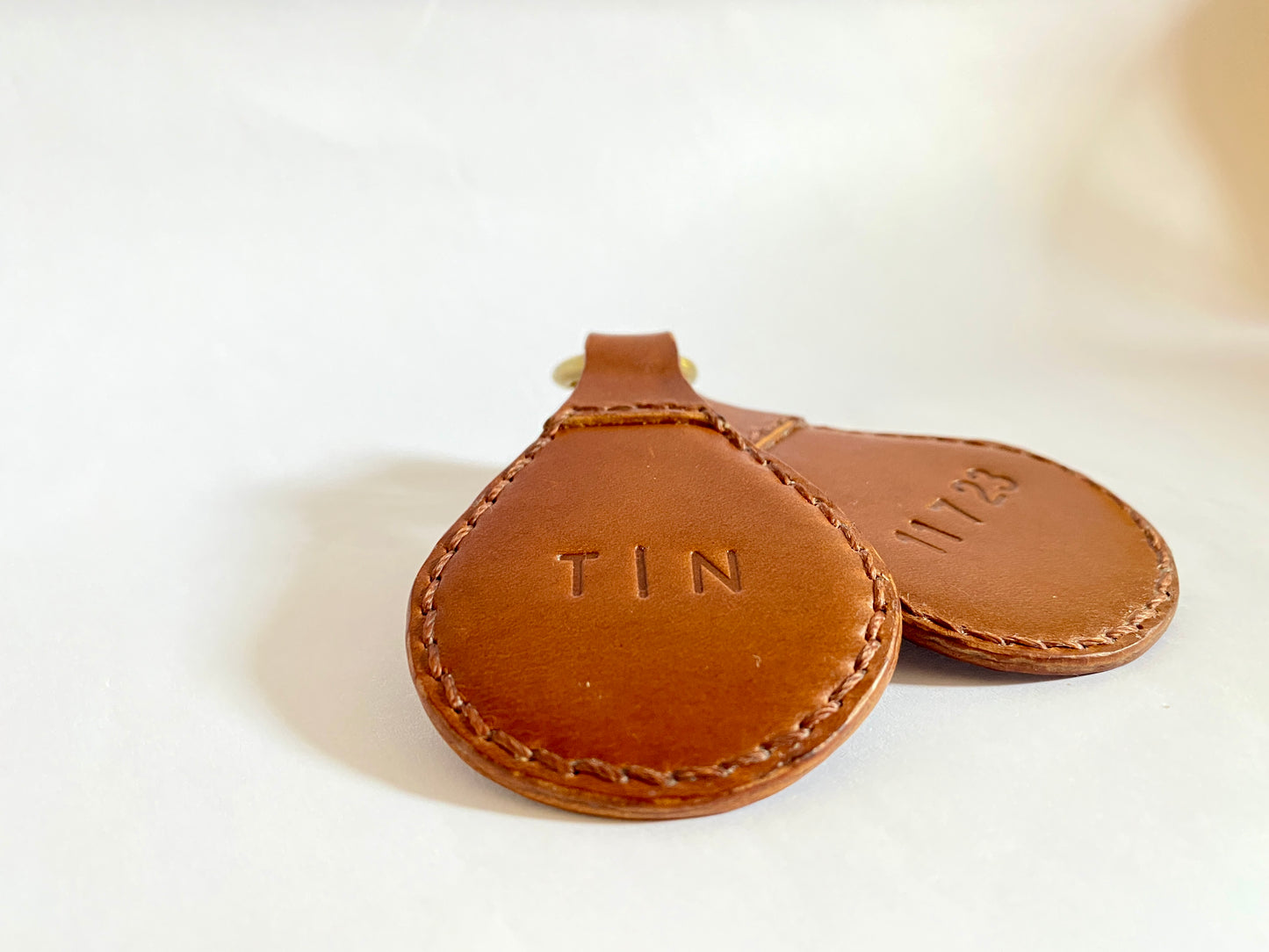 Personalised Leather Keyring Tag