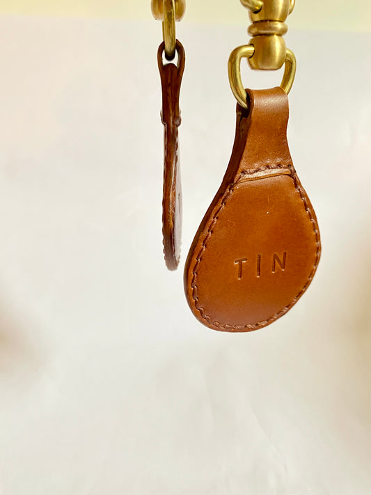 Personalised Leather Keyring Tag