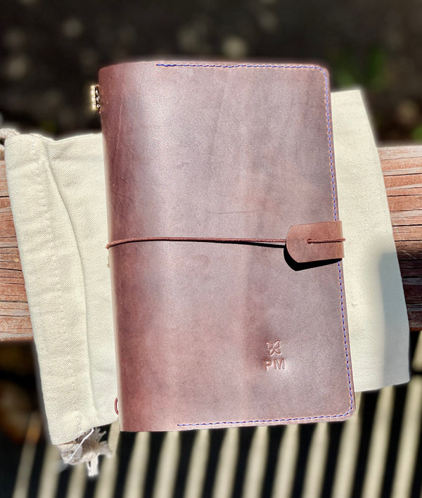 Personalised A5 Leather Journal Cover